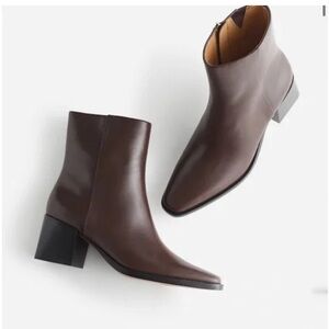 Madewell Brown Leather Bootie Regularly $218